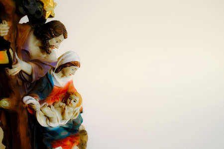 statue of the native with Jesus, Madonna and St. Joseph. High quality photoの写真素材