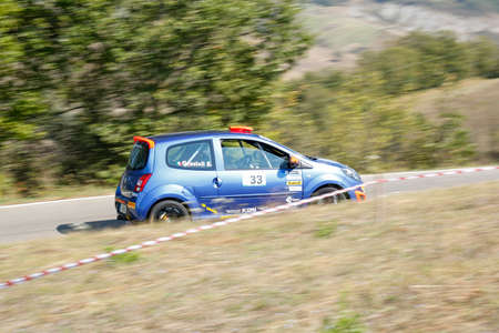Reggio Emilia, Italy - 2016 26 06: Rally of the Reggio Apennines free event Renault Twingo sport. High quality photoのeditorial素材