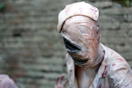 Lucca, Italy - 2018 10 31: Lucca Comics free cosplay event around city Silent Hill Nurse. High...