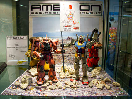 Lucca, Italy - 2018 10 31: Lucca Comics free cosplay event around city action figures. High quality photoのeditorial素材