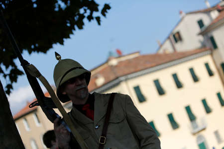 Lucca, Italy - 2018 10 31: Lucca Comics free cosplay event around city steam punk boy. High quality...