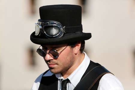 Lucca, Italy - 2018 10 31: Lucca Comics free cosplay event around city steam punk boy. High quality...