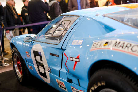 Milan, Italy - 2021 11 27: Eicma Milano Bike Expo Gulf Ford Gt40 24h Le Mans. High quality photoのeditorial素材