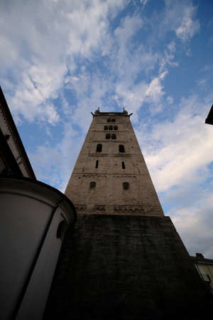 Susa medieval arch with guard towers to defend the city Italy. High quality photoの写真素材