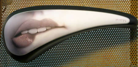 Verona, Italy: 2019 10 02 Veroba Bike Expo airbrushed tank for custom street bikes. High quality photoのeditorial素材