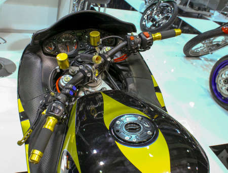 Verona, Italy - 2018 01 12: MBE Verona Bike Expo Bike and Custom car exibituon - Suziki Hayabusa....