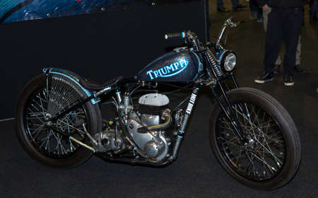 Verona, Italy - 2018 01 12: MBE Verona Bike Expo Bike and Custom car exibituon - custom painted...