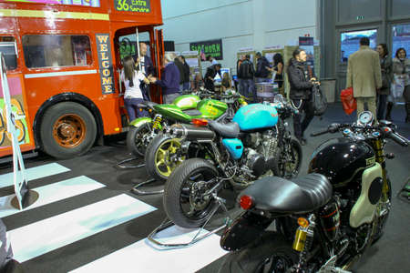 Verona, Italy - 2018 01 12: MBE Verona Bike Expo Bike and Custom car exibituon - custom painted...