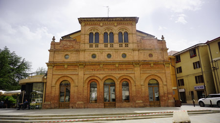 theater in the medieval historic center of the town of Marsciano Perugia. High quality photo