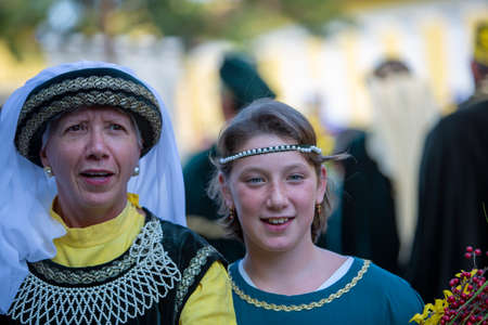 Canossa, Reggio Emilia - Italy: 2019 01 07 Medieval historical re-enactment of Martilde di Canossa...