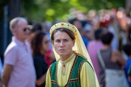 Canossa, Reggio Emilia - Italy: 2019 01 07 Medieval historical re-enactment of Martilde di Canossa...