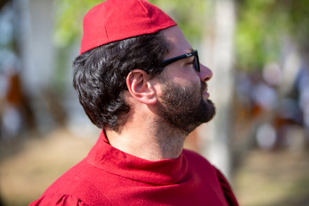 Canossa, Reggio Emilia - Italy: 2019 01 07 Medieval historical re-enactment of Martilde di Canossa...