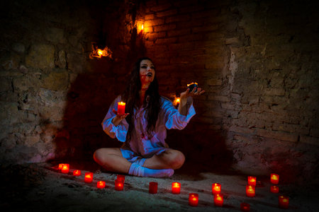 vampire dark goth girl dead on the floor