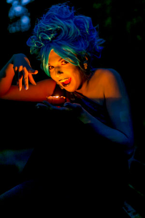 Lucca, Italy - 2018 10 31 : Lucca Comics free cosplay event around city Ursula The Little Mermaid. High-quality photoのeditorial素材