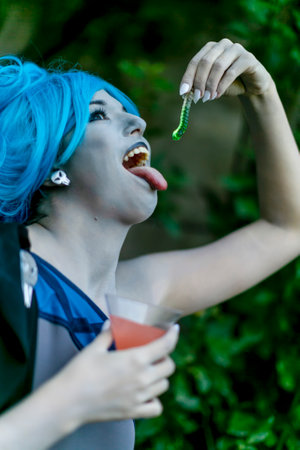 Lucca, Italy - 2018 10 31 : Lucca Comics free cosplay event around city Ursula The Little Mermaid....