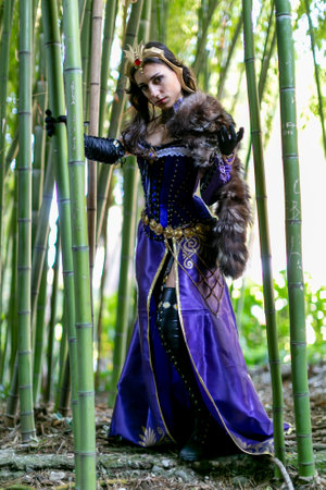 Lucca, Italy - 2018 10 31 : Lucca Comics free cosplay event around city Princess. High-quality photo