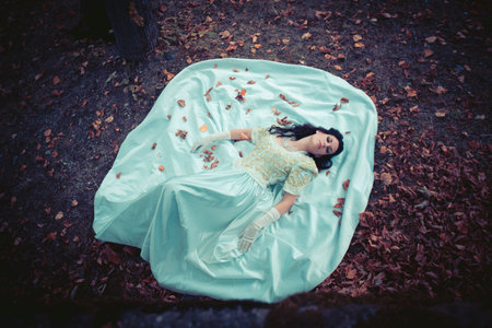 Lucca, Italy - 2018 10 31 : Lucca Comics free cosplay event around city beautiful girl with white dress. High-quality photoのeditorial素材