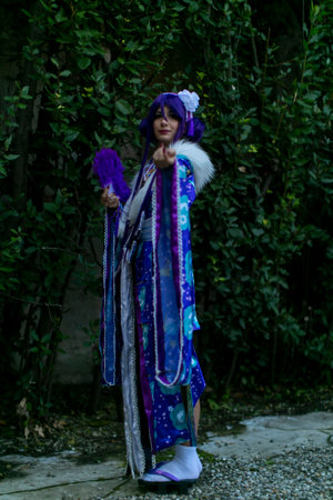 Lucca, Italy - 2018 10 31 : Lucca Comics free cosplay event around city manga girl. High-quality...