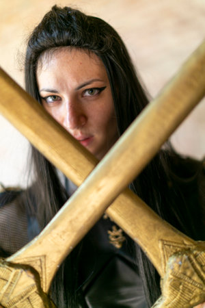 Lucca, Italy - 2018 10 31 : Lucca Comics free cosplay event around city Artemisia Artemis. High-quality photoのeditorial素材