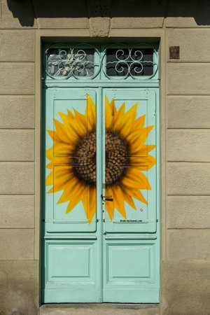 Turin, Italy - 2022 06 04: MAU Museum of Urban Art steet art framework around the city. High-quality photoのeditorial素材