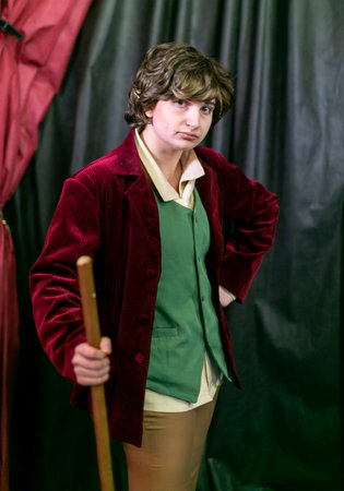 Lucca, Italy - 2018 10 31 : Lucca Comics free cosplay event around city Frodo Beggins. High-quality photoのeditorial素材