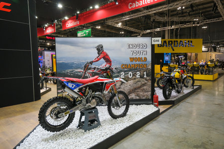 Milan, Italy - 2021 11 27: Eicma Milano Bike Expo NORRBIN Albin. High-quality photo