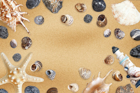 marine scene flyer mockup. High-quality photoの写真素材