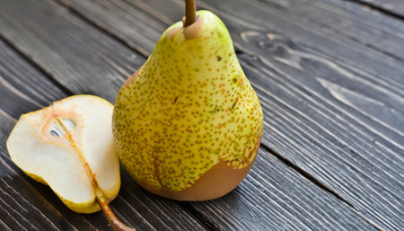 pear whole natural and isolated. High-quality photoの写真素材
