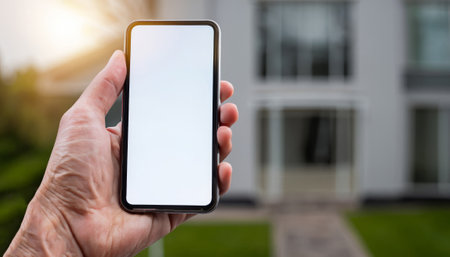 Material for synthesizing images of hands operating smartphones. . High-quality photo