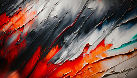Abstract background of oil paint on a palette close-up macro photographyの素材