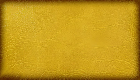 Yellow leather texture background. High resolution photo. Full depth of field.の素材
