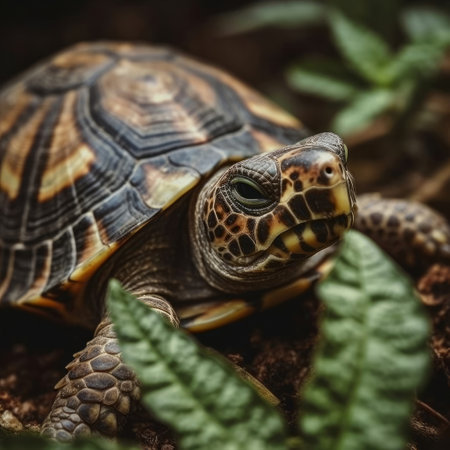 African Spurred Tortoise - Geochelone sulcataの素材
