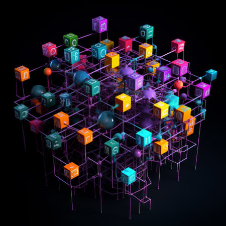 interactive 3D visualization of our knowledge base, generated with AI. High-quality photoの素材