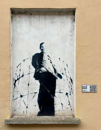 Turin, Italy - 2022 06 04: MAU Museum of Urban Art steet art framework around the city. High-quality photoのeditorial素材