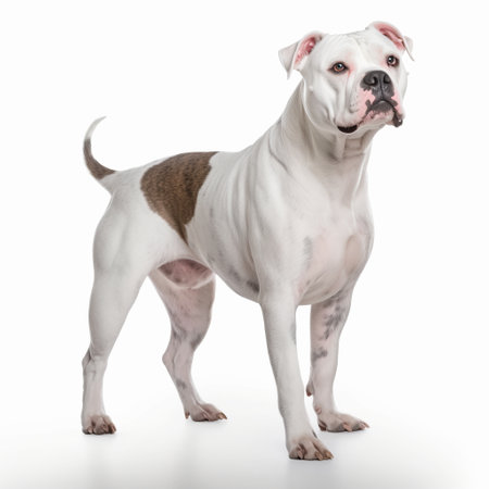 American bulldog Full Body facing forward, generated with AI. High-quality photoの素材