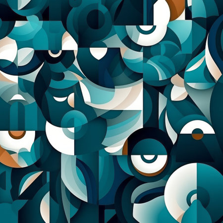 pattern with dark colored elements, generated with AI. High-quality photoの素材