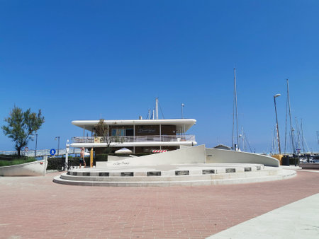 roundabout on the beach in Cattolica, Italy,. High-quality photoの写真素材