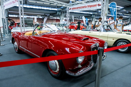 Modena, Italy - 2021 07 04:Motor Valley Fest car meeting old car. High-quality photoのeditorial素材