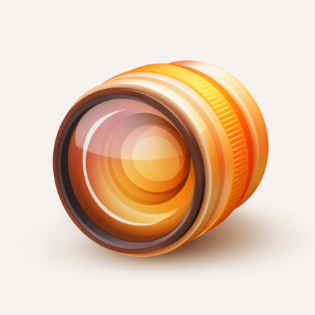 scenic spot camera shop web icon orange gradient white , generated by AI. High-quality photoの素材