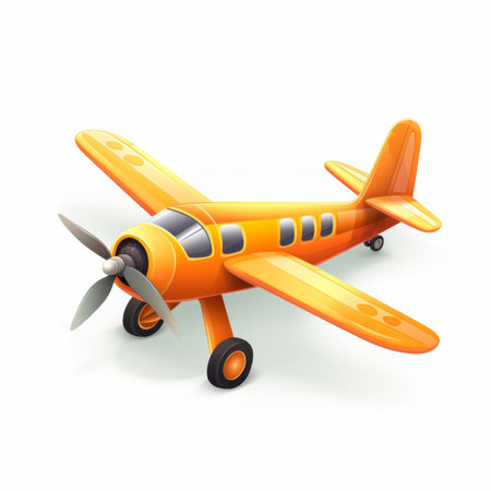 airplane flights airport web icon orange gradient white , generated by AI. High-quality photoの素材