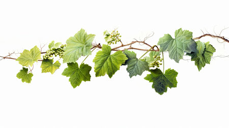 Bush grape or three-leaved wild vine cayratia (Cayratia trifolia) liana ivy plant bush, nature frame jungle border , generated by AI. . High-quality photoの素材