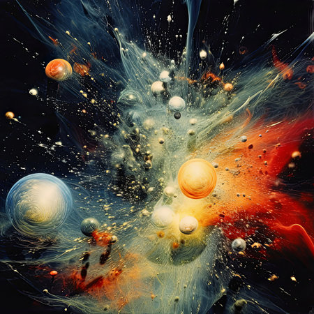 surrealism abstract outer space nebula shooting, generated by AI. High quality photoの素材
