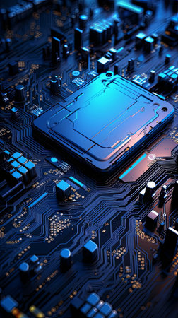 abstract technological background, generated by AI. High quality photoの素材