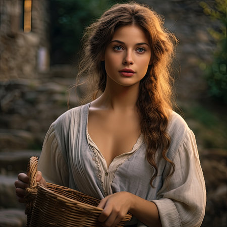 Portrait of a beautiful young woman with a basketball in her handsの素材