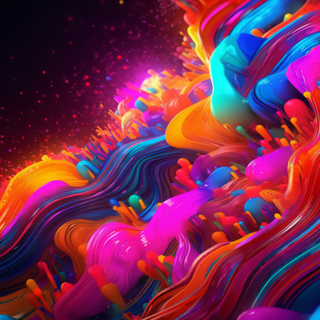 abstract colorful background, 3d rendering, computer digital illustration.の素材