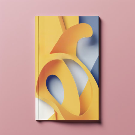 An art book is displayed on a rectangular hardwood table alongside a stack of books. The table is made of wood stained in a dark color, creating a beautiful visual contrastの素材