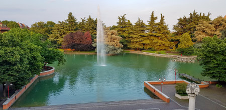 Milan 2nd district panoramic view of the lake. High quality photoの写真素材