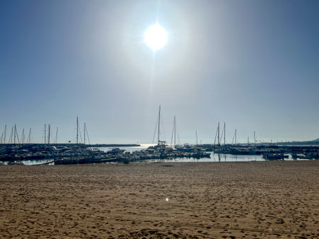 san vito lo capo panorama of the port. High quality photoの写真素材