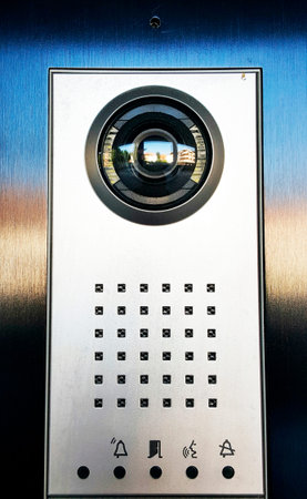 This product is a stainless steel doorbell that features a builtin camera for enhanced security and...