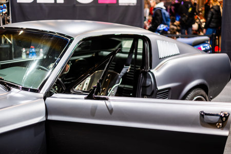 Verona, Italy : 2025 01 24 MBE Motor Bike Expo Custom Motorbike and Custom Muscle Car Event Title:...